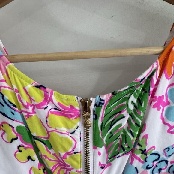 Lilly Pulitzer X Target Floral Sleeveless Blouse Back Zipper Large VV12 - Picture 4 of 5